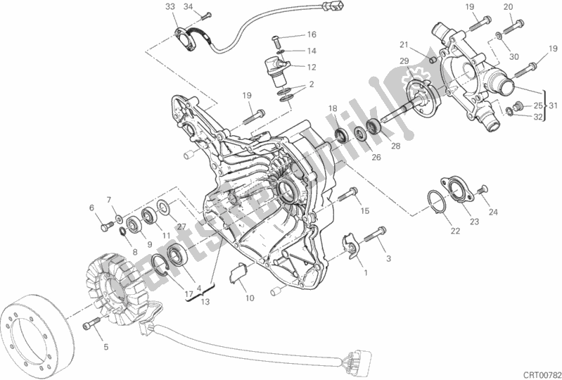 Tutte le parti per il Coperchio Del Generatore del Ducati Multistrada 1260 Touring USA 2019